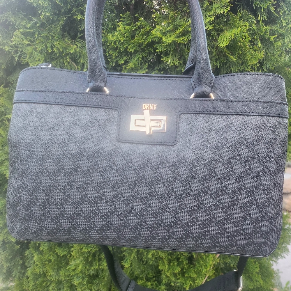 DKNY Black Monogram Men's Bag